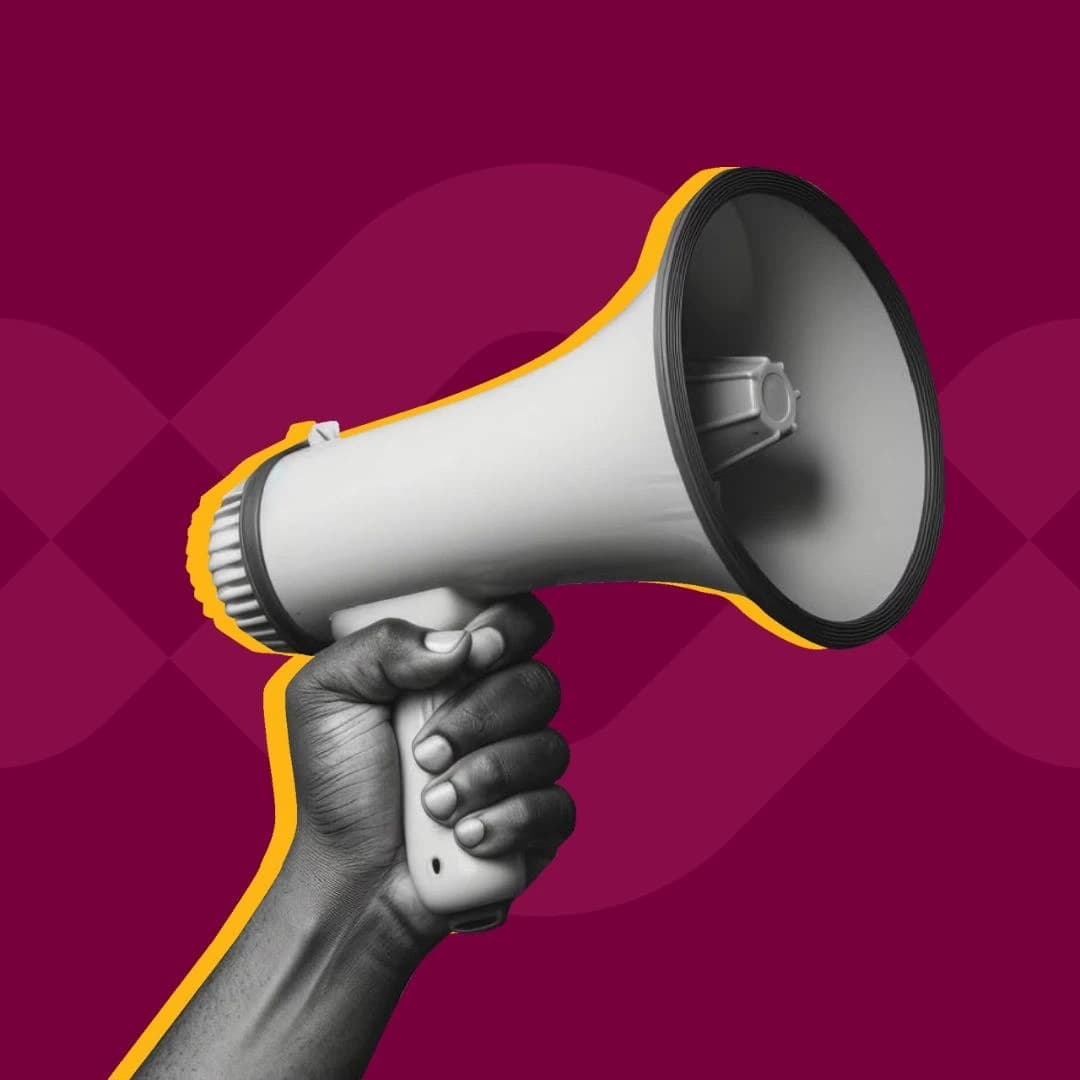 Megaphone announcement graphic