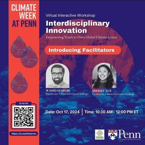 Climate Week at Penn 2024 session poster (1)
